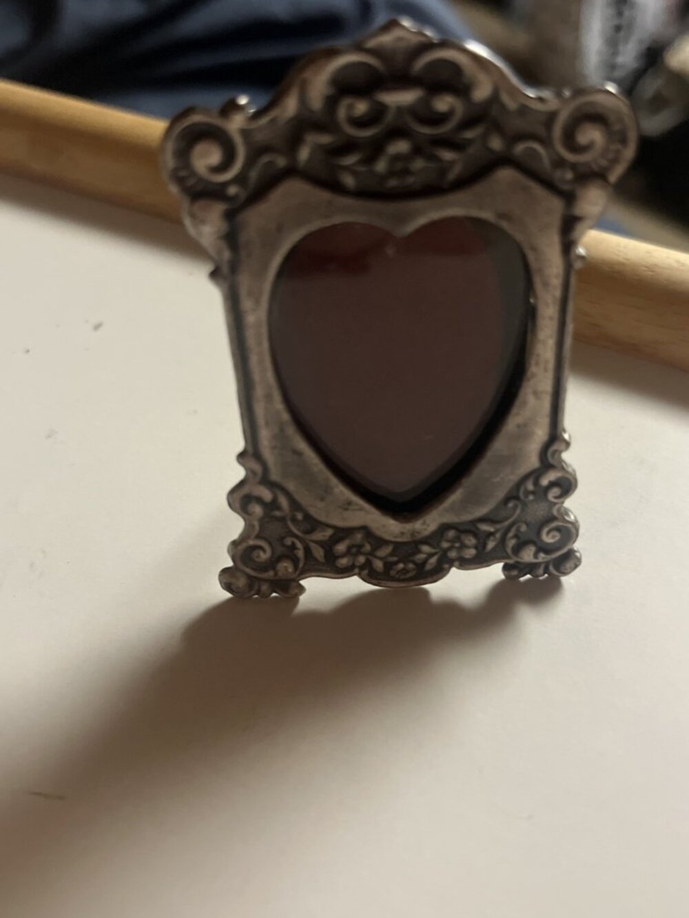 Vintage miniature picture frame Made Of Pewter. 1980's